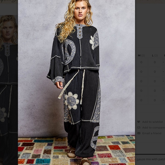 POL “ Gabby “ POL Relaxed Fit Double Gauze Jogger Pants 79 - Picture 5 of 5